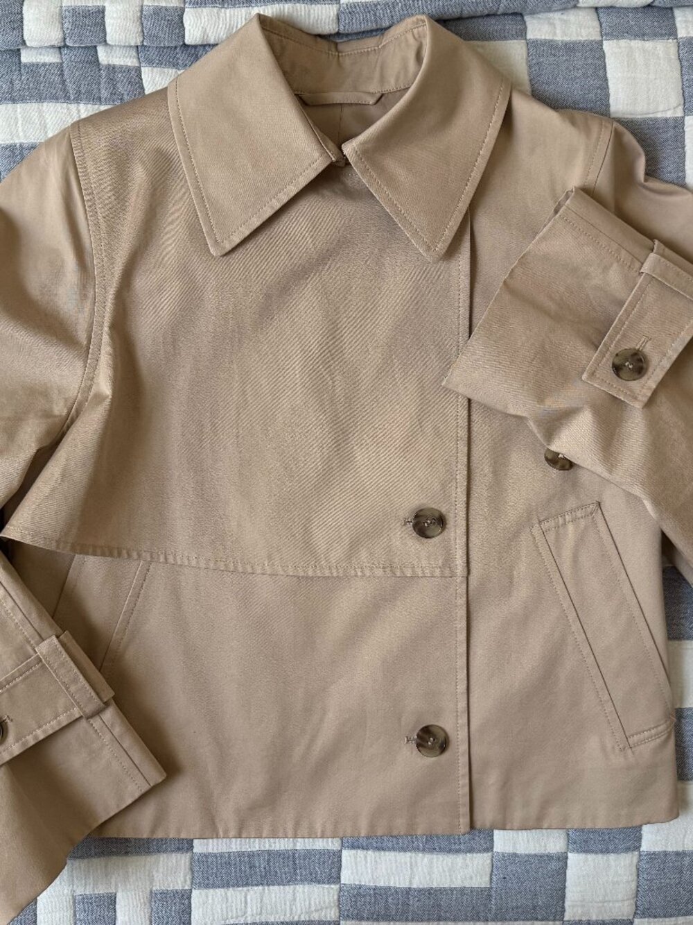 NWOT & Other Stories Short Trench Coat Jacket Size Small - Picture 6 of 11